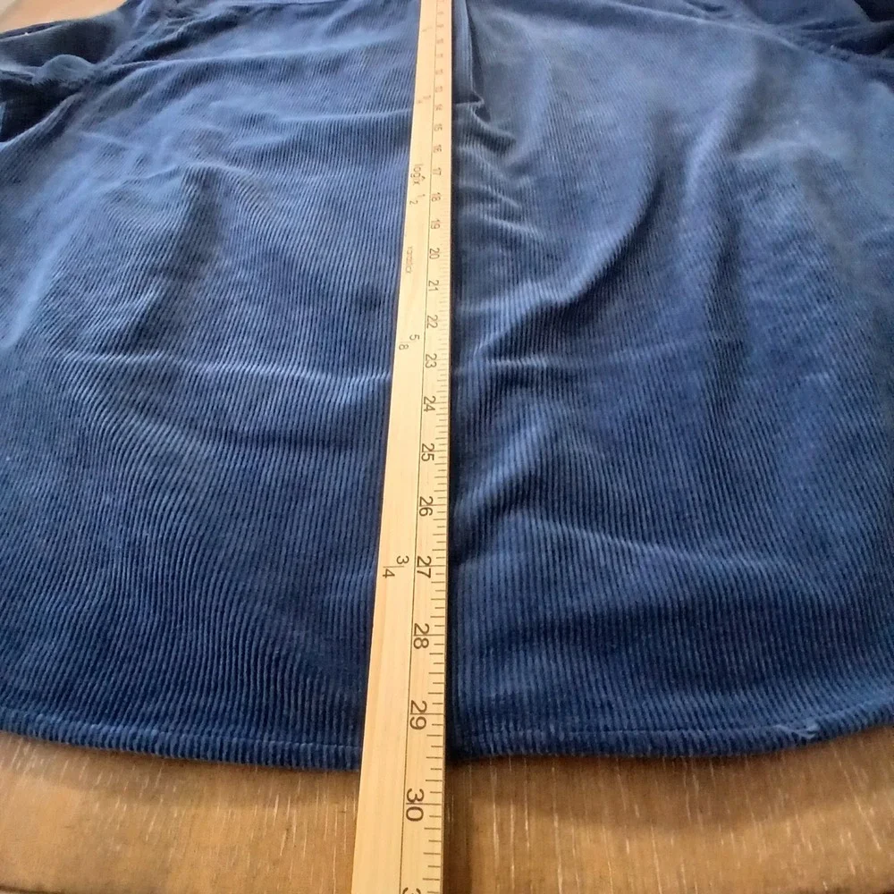 Goodfellow And Co Men's Shacket XXL Navy Blue Corduroy‎ Ribbed Trucker Jacket...